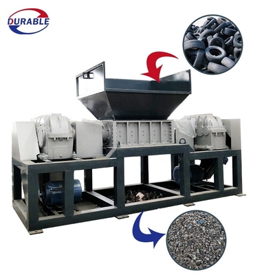 Recycle Waste Plastic China Automatic Double Shaft Shredder Machine Metal Car Band Recycling E-waste Wooden Pallet Crushing Equipment